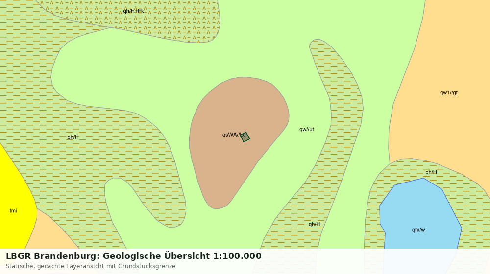Statische Kartenansicht: LBGR Brandenburg: Geologische Übersicht 1:100.000