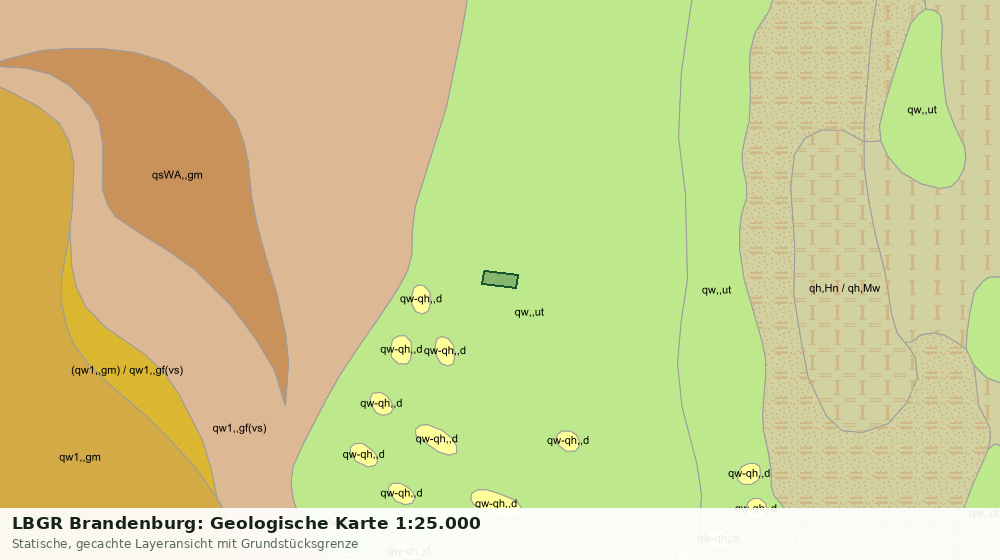 Statische Kartenansicht: LBGR Brandenburg: Geologische Karte 1:25.000