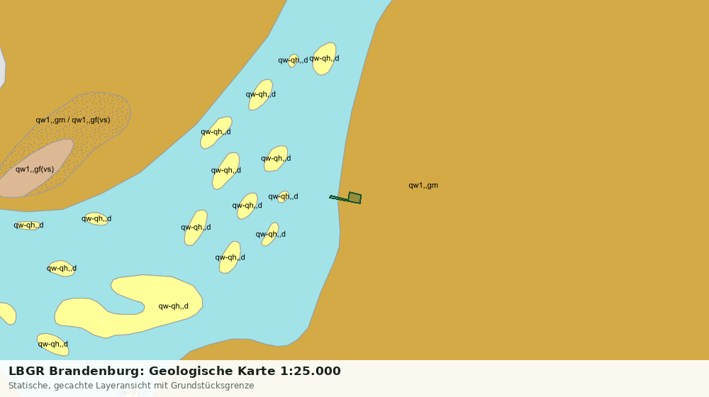 Statische Kartenansicht: LBGR Brandenburg: Geologische Karte 1:25.000
