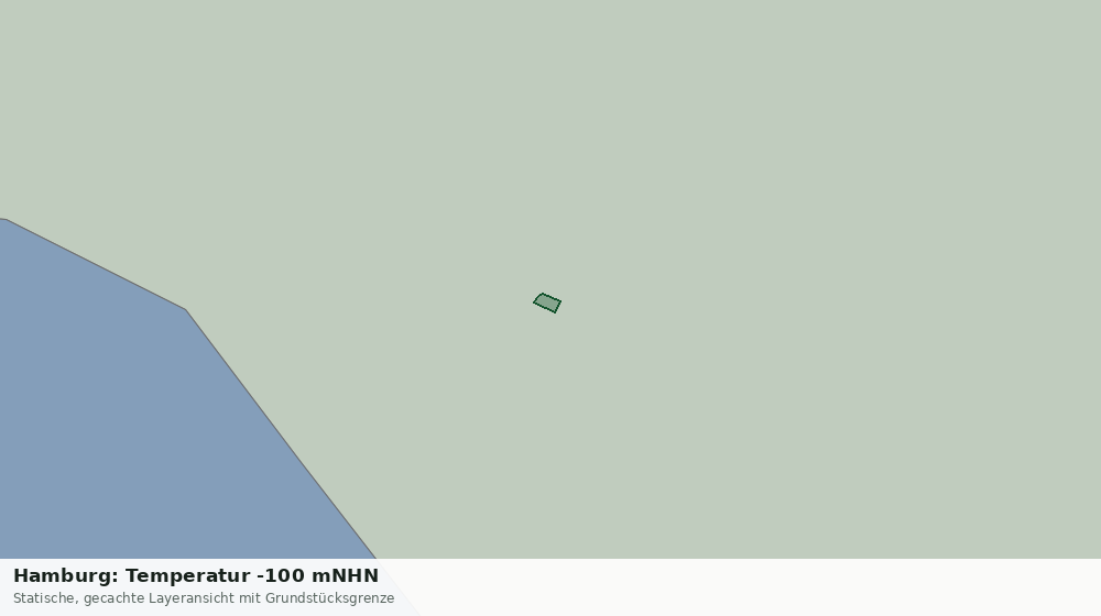 Statische Kartenansicht: Hamburg: Temperatur -100 mNHN