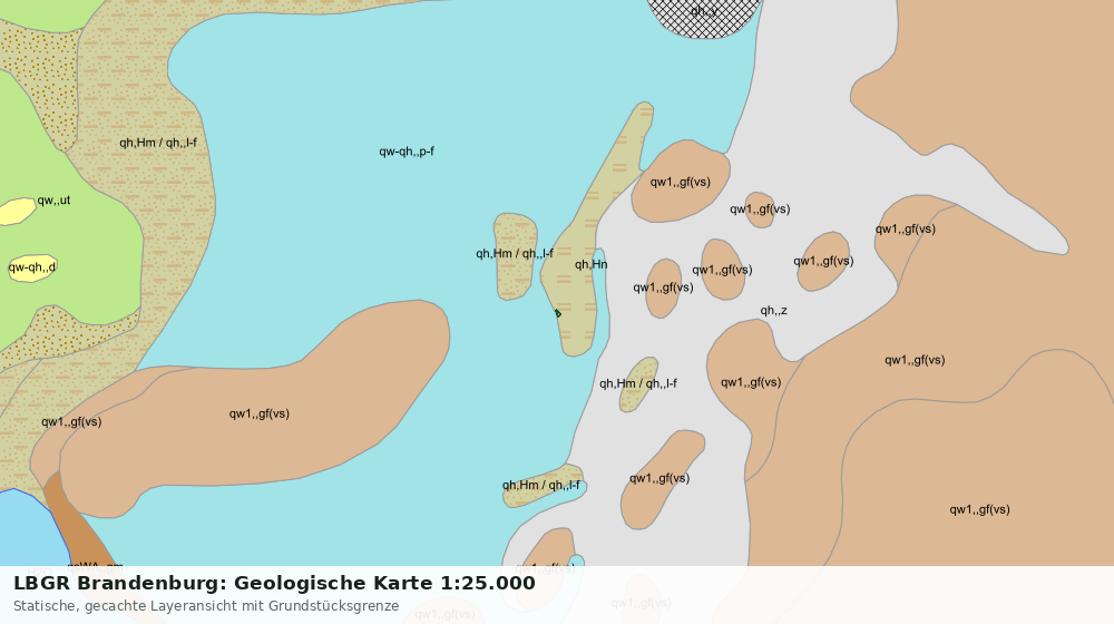 Statische Kartenansicht: LBGR Brandenburg: Geologische Karte 1:25.000