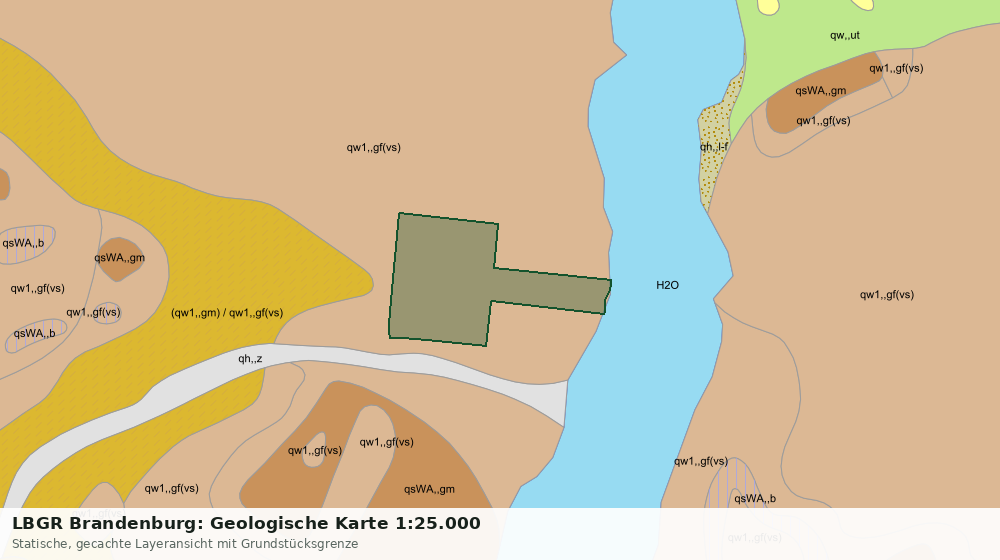 Statische Kartenansicht: LBGR Brandenburg: Geologische Karte 1:25.000