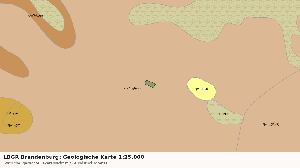 Statische Kartenansicht: LBGR Brandenburg: Geologische Karte 1:25.000
