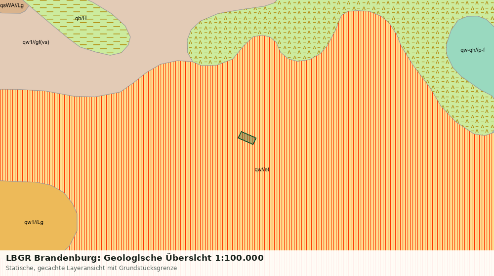 Statische Kartenansicht: LBGR Brandenburg: Geologische Übersicht 1:100.000
