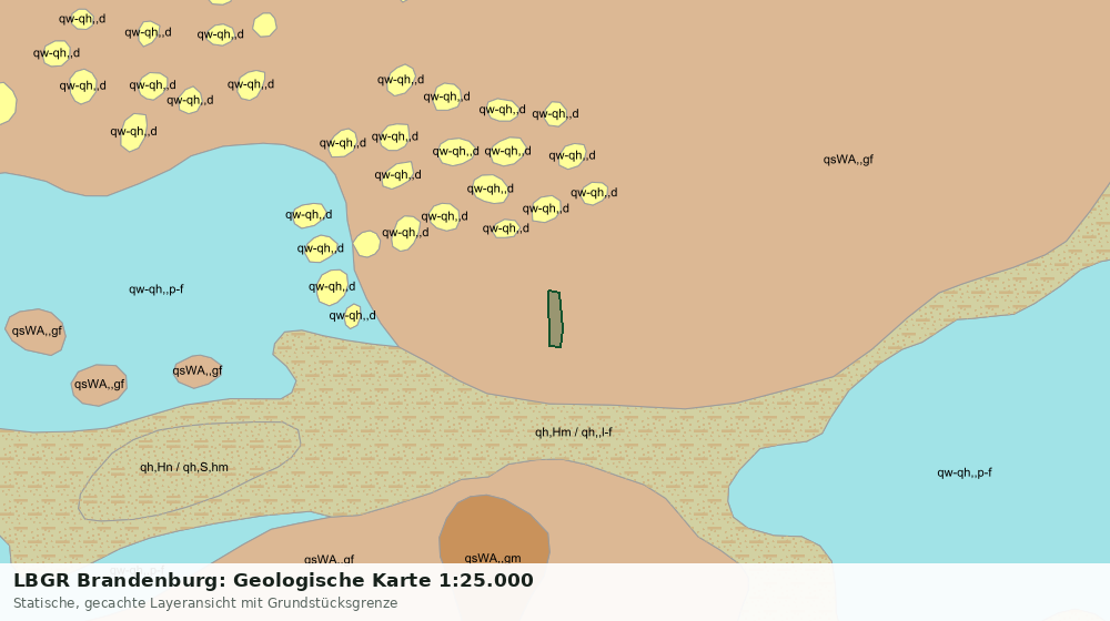 Statische Kartenansicht: LBGR Brandenburg: Geologische Karte 1:25.000