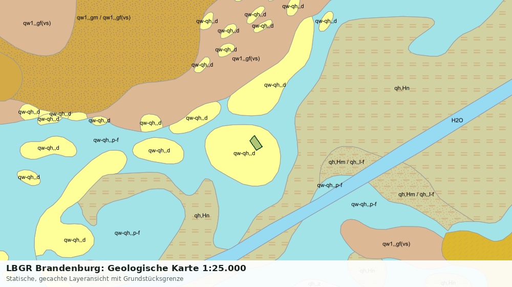 Statische Kartenansicht: LBGR Brandenburg: Geologische Karte 1:25.000