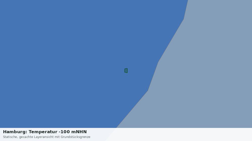 Statische Kartenansicht: Hamburg: Temperatur -100 mNHN