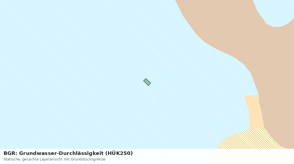 Statische Kartenansicht: BGR: Grundwasser-Durchlässigkeit (HÜK250)