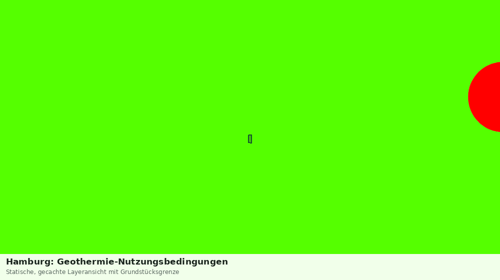 Statische Kartenansicht: Hamburg: Geothermie-Nutzungsbedingungen