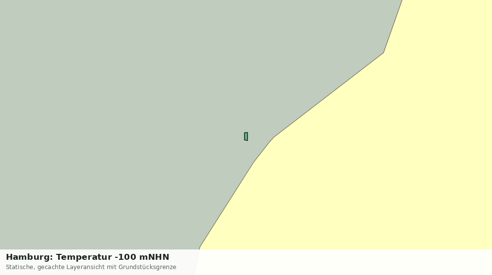 Statische Kartenansicht: Hamburg: Temperatur -100 mNHN