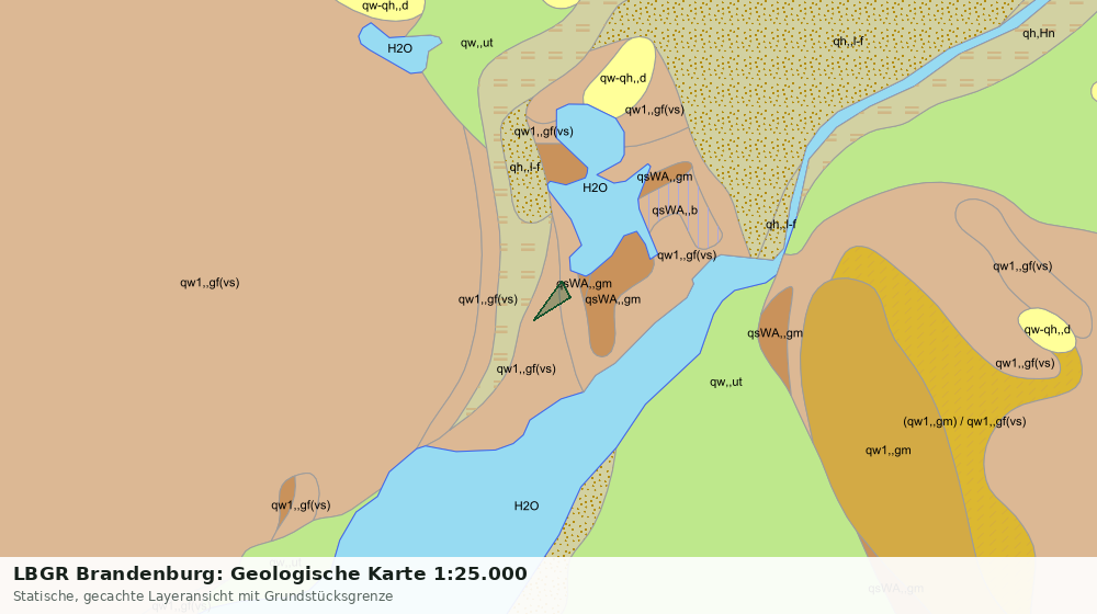 Statische Kartenansicht: LBGR Brandenburg: Geologische Karte 1:25.000