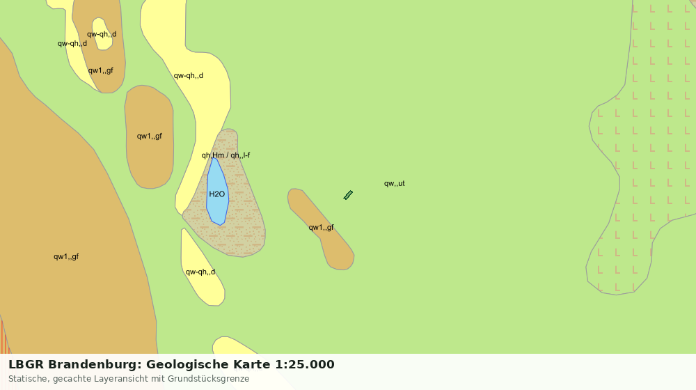 Statische Kartenansicht: LBGR Brandenburg: Geologische Karte 1:25.000