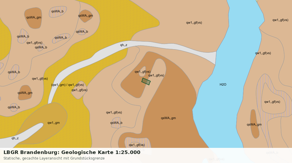 Statische Kartenansicht: LBGR Brandenburg: Geologische Karte 1:25.000