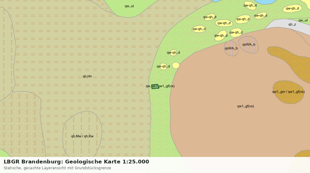 Statische Kartenansicht: LBGR Brandenburg: Geologische Karte 1:25.000
