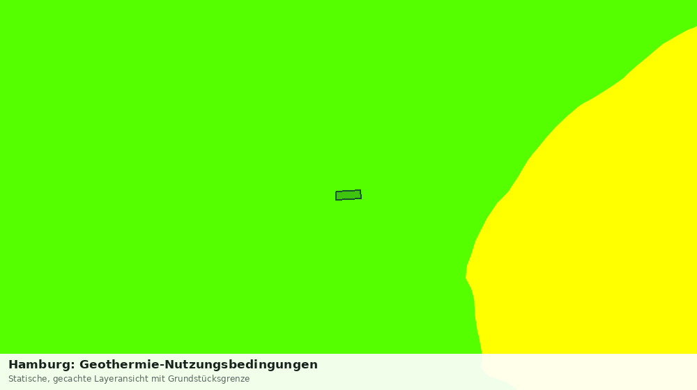 Statische Kartenansicht: Hamburg: Geothermie-Nutzungsbedingungen