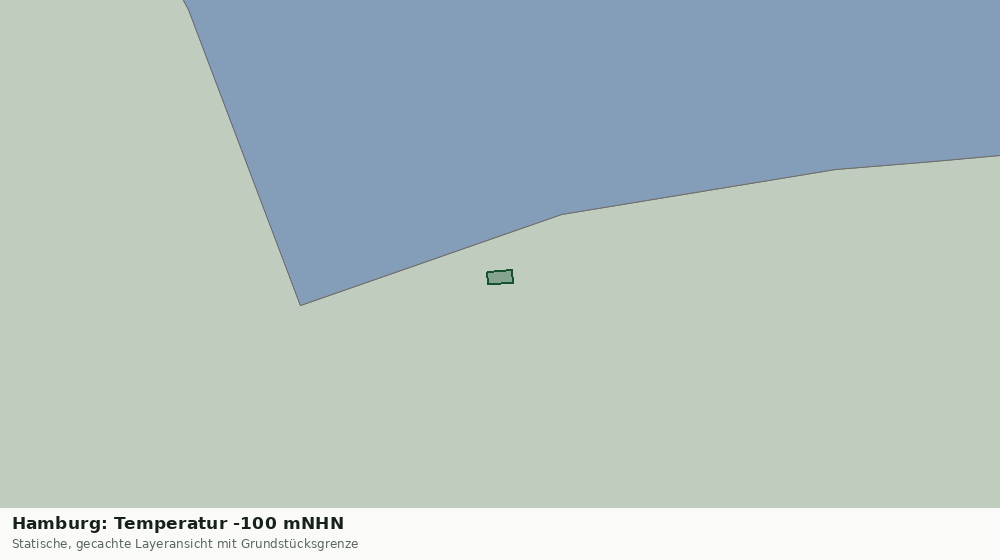 Statische Kartenansicht: Hamburg: Temperatur -100 mNHN