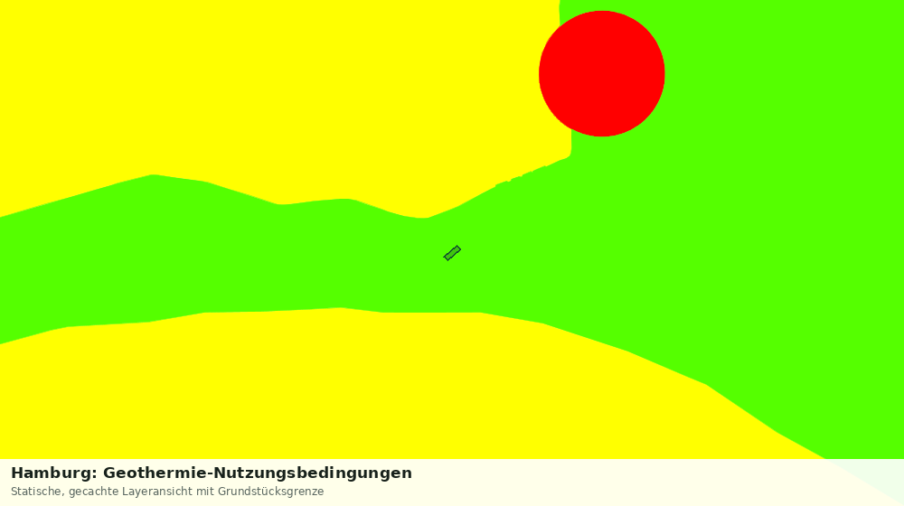 Statische Kartenansicht: Hamburg: Geothermie-Nutzungsbedingungen