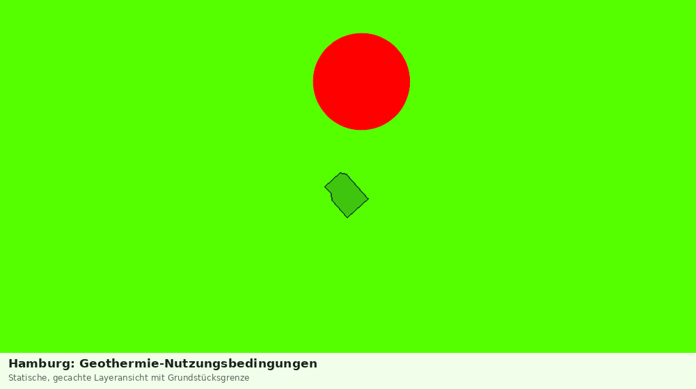 Statische Kartenansicht: Hamburg: Geothermie-Nutzungsbedingungen