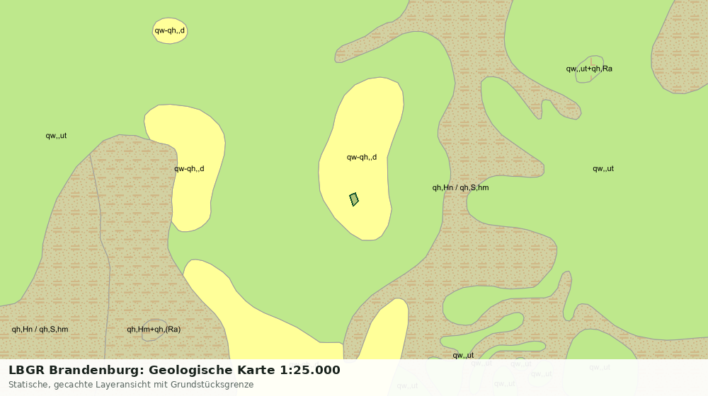 Statische Kartenansicht: LBGR Brandenburg: Geologische Karte 1:25.000
