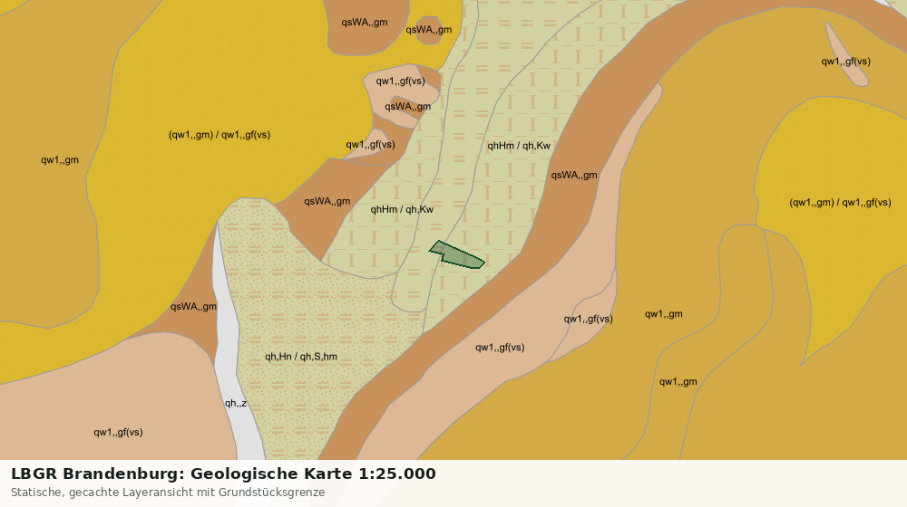 Statische Kartenansicht: LBGR Brandenburg: Geologische Karte 1:25.000