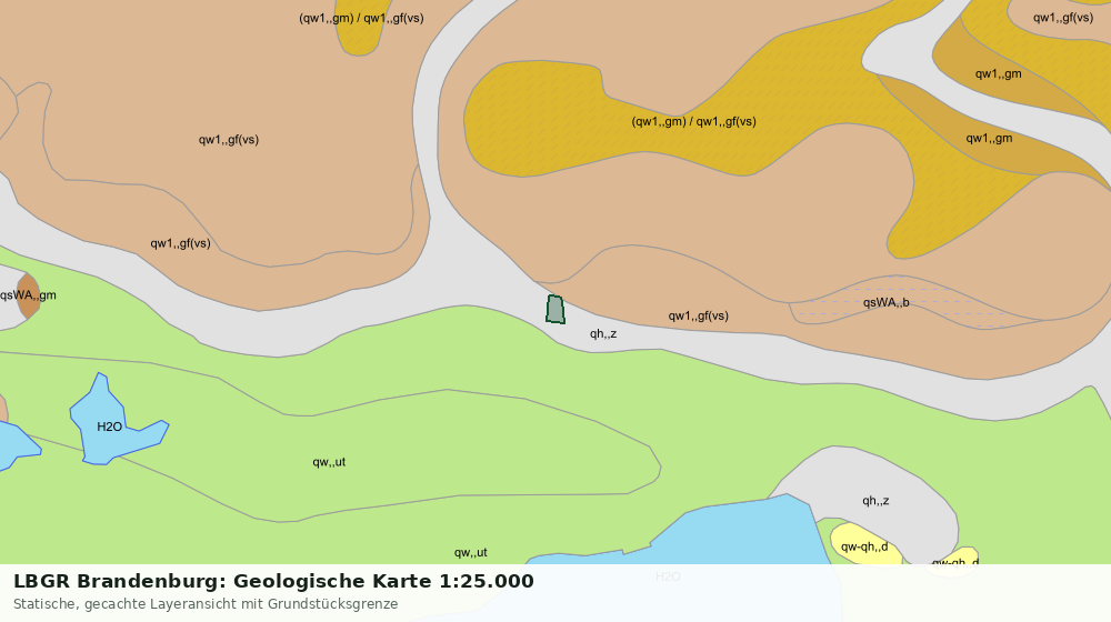 Statische Kartenansicht: LBGR Brandenburg: Geologische Karte 1:25.000