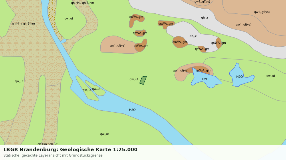 Statische Kartenansicht: LBGR Brandenburg: Geologische Karte 1:25.000
