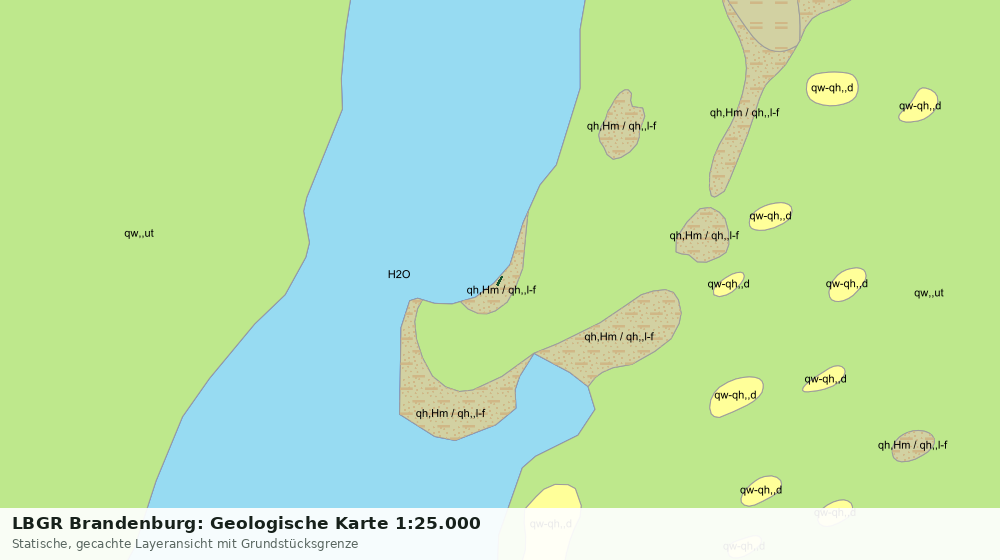 Statische Kartenansicht: LBGR Brandenburg: Geologische Karte 1:25.000
