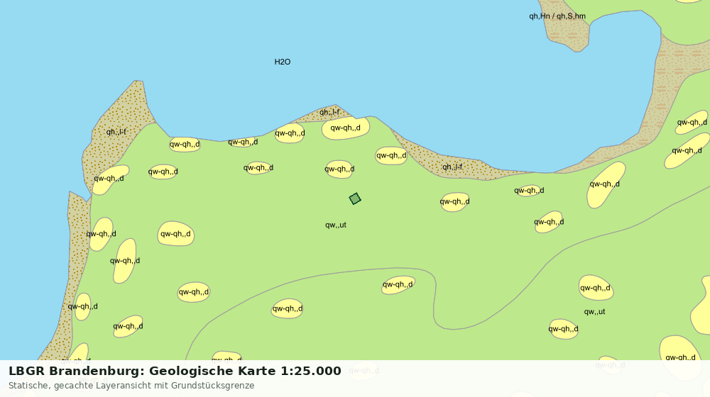 Statische Kartenansicht: LBGR Brandenburg: Geologische Karte 1:25.000