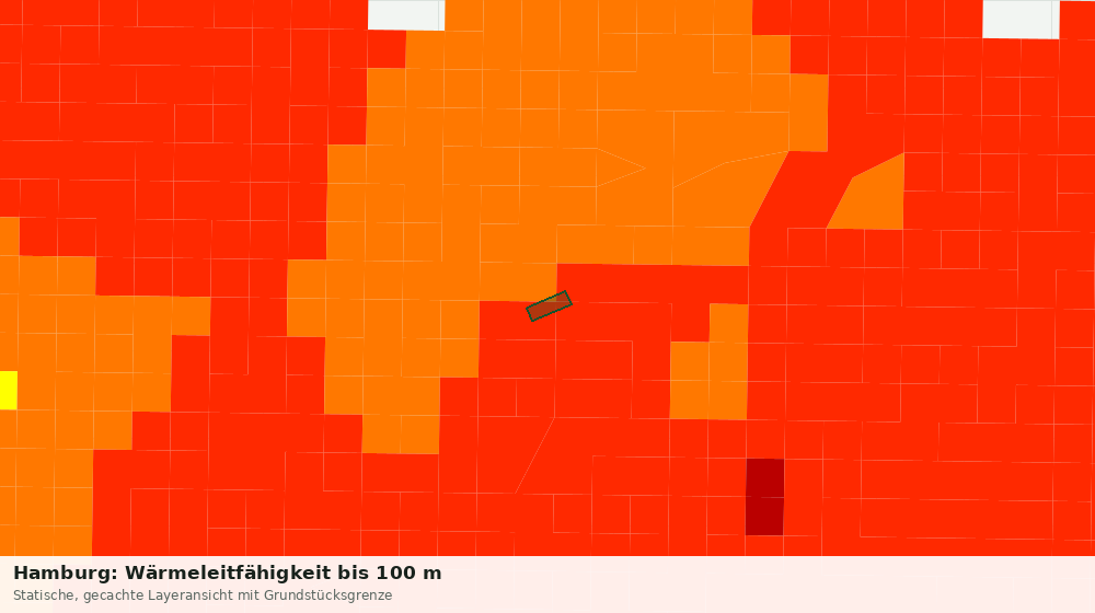 Statische Kartenansicht: Hamburg: Wärmeleitfähigkeit bis 100 m