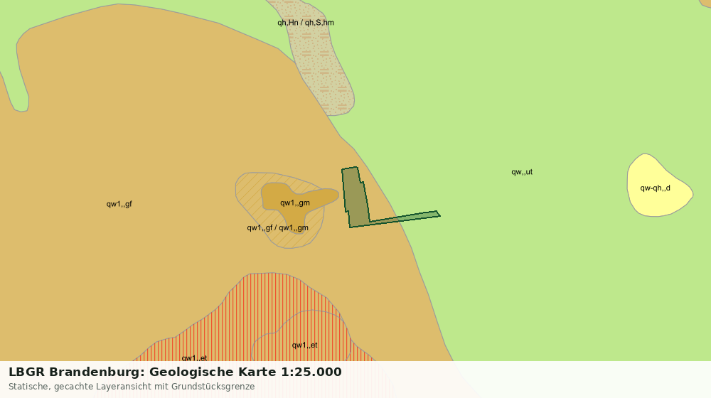 Statische Kartenansicht: LBGR Brandenburg: Geologische Karte 1:25.000
