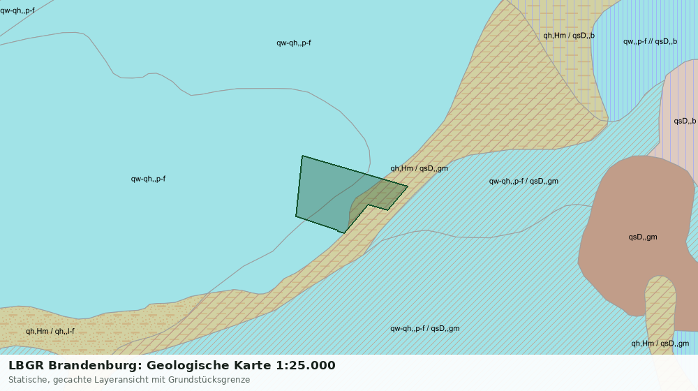 Statische Kartenansicht: LBGR Brandenburg: Geologische Karte 1:25.000