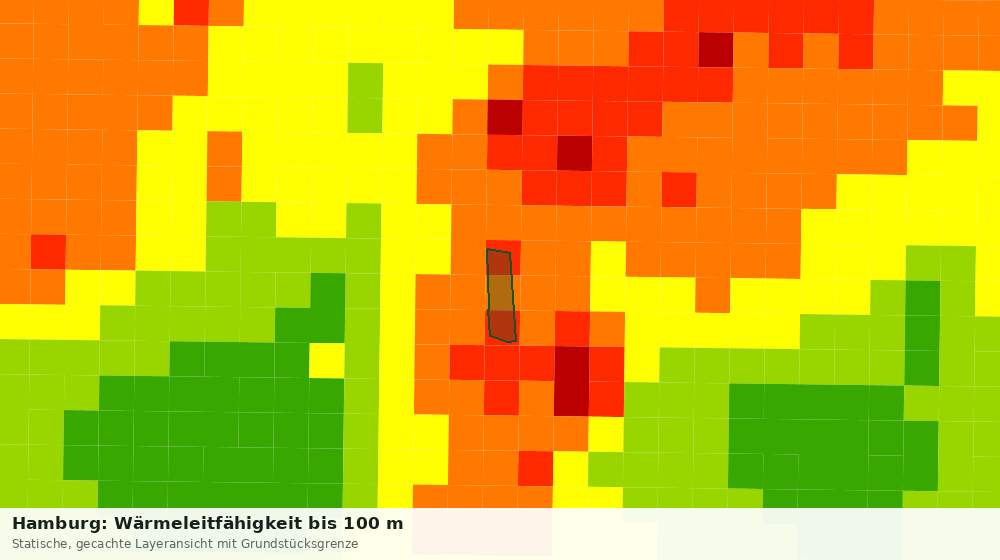 Statische Kartenansicht: Hamburg: Wärmeleitfähigkeit bis 100 m