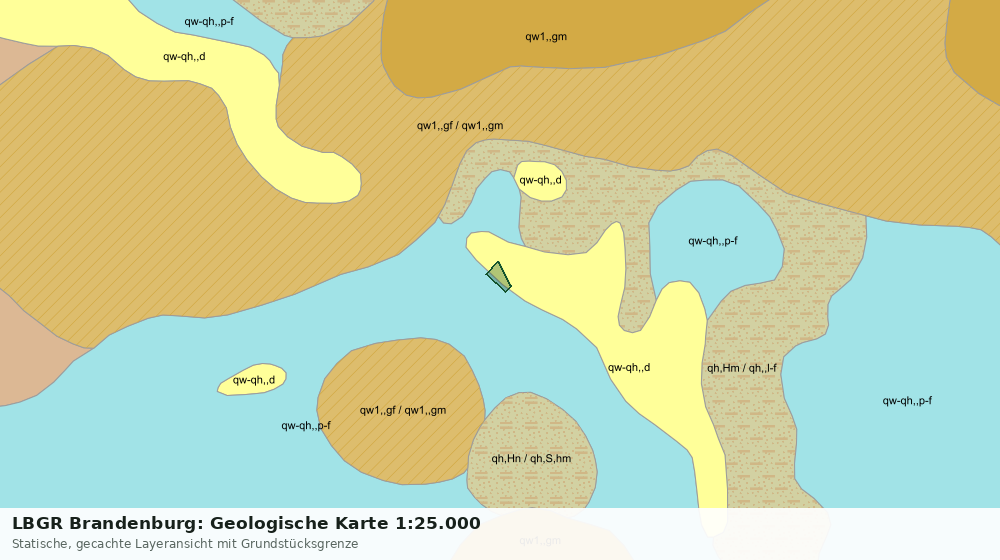 Statische Kartenansicht: LBGR Brandenburg: Geologische Karte 1:25.000