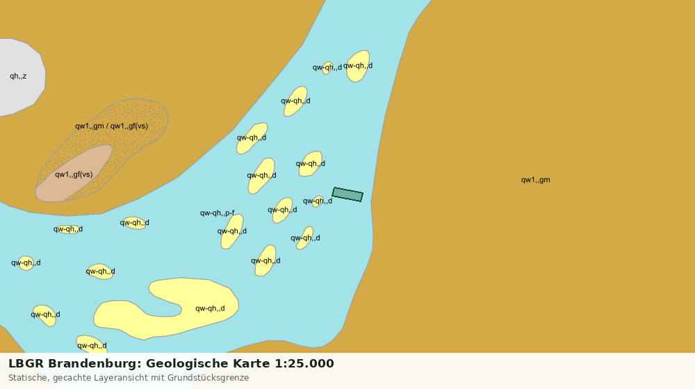 Statische Kartenansicht: LBGR Brandenburg: Geologische Karte 1:25.000