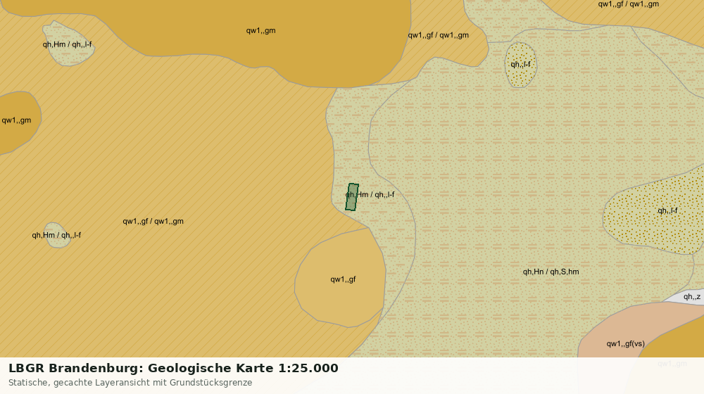Statische Kartenansicht: LBGR Brandenburg: Geologische Karte 1:25.000