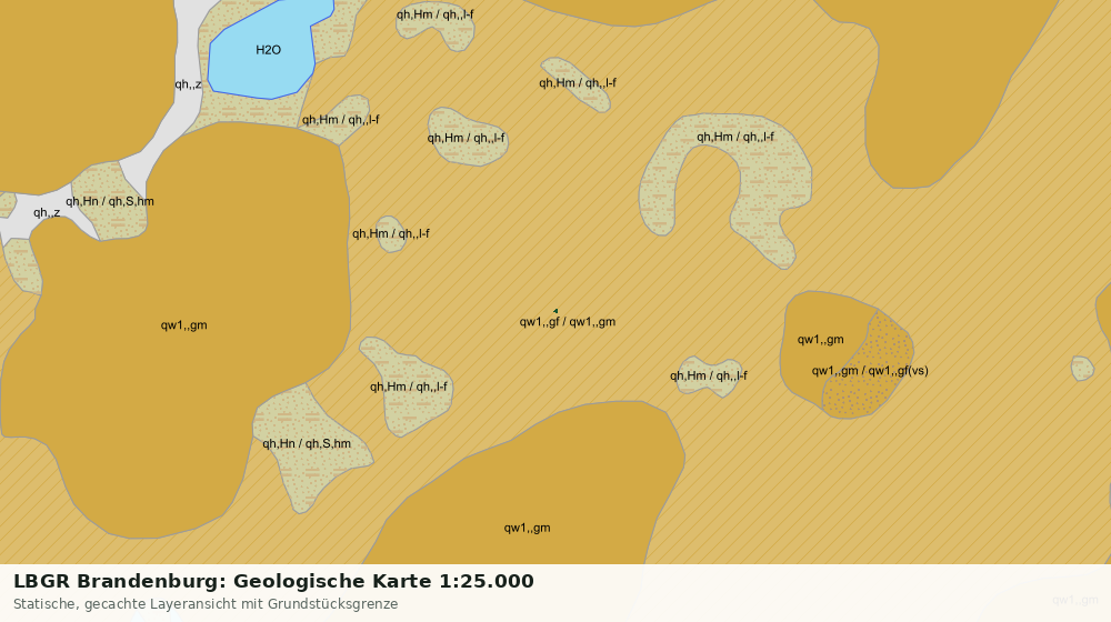 Statische Kartenansicht: LBGR Brandenburg: Geologische Karte 1:25.000