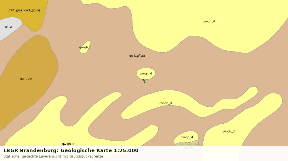 Statische Kartenansicht: LBGR Brandenburg: Geologische Karte 1:25.000