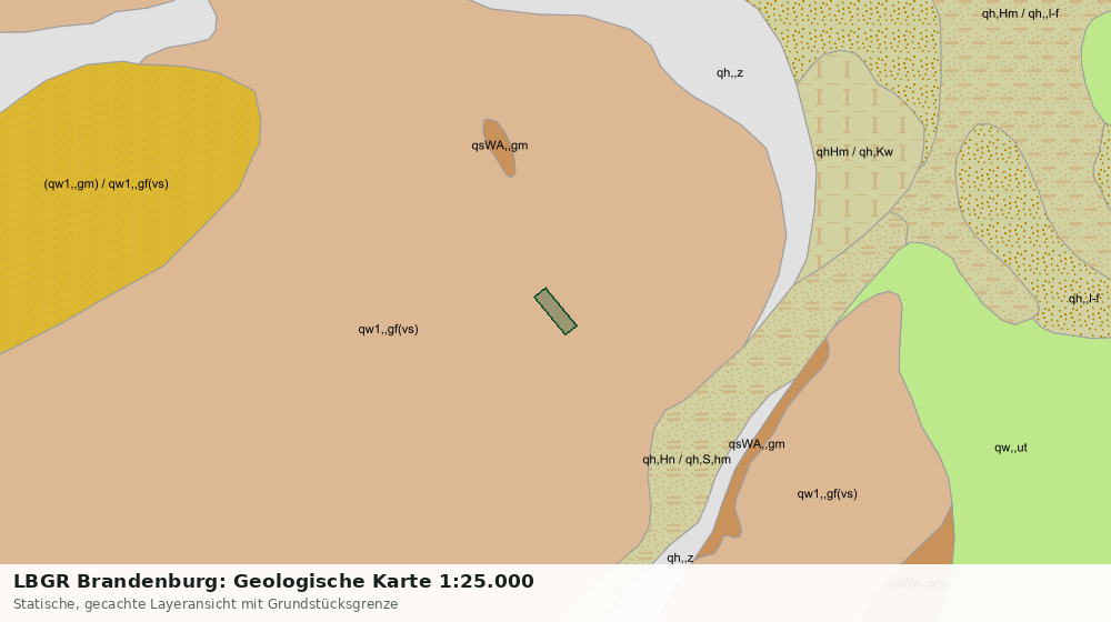 Statische Kartenansicht: LBGR Brandenburg: Geologische Karte 1:25.000