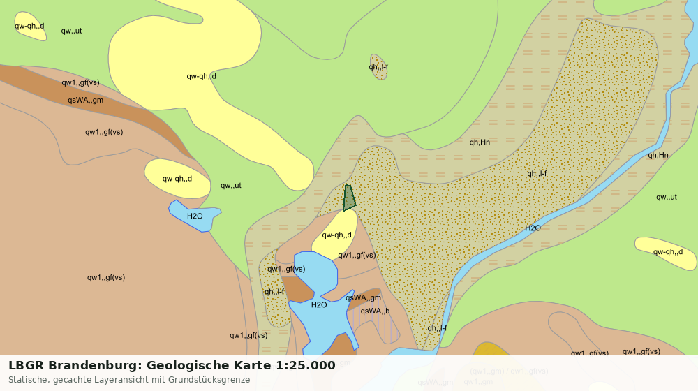 Statische Kartenansicht: LBGR Brandenburg: Geologische Karte 1:25.000