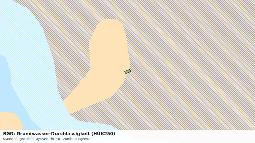 Statische Kartenansicht: BGR: Grundwasser-Durchlässigkeit (HÜK250)