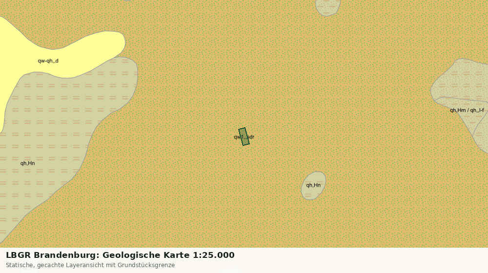 Statische Kartenansicht: LBGR Brandenburg: Geologische Karte 1:25.000