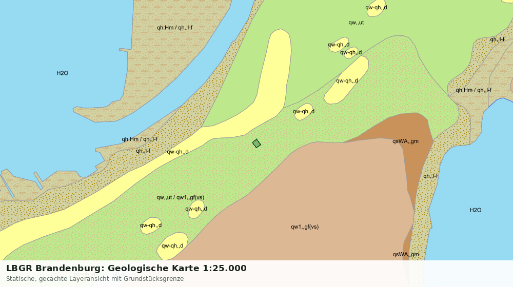 Statische Kartenansicht: LBGR Brandenburg: Geologische Karte 1:25.000