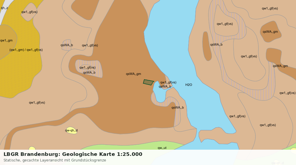Statische Kartenansicht: LBGR Brandenburg: Geologische Karte 1:25.000