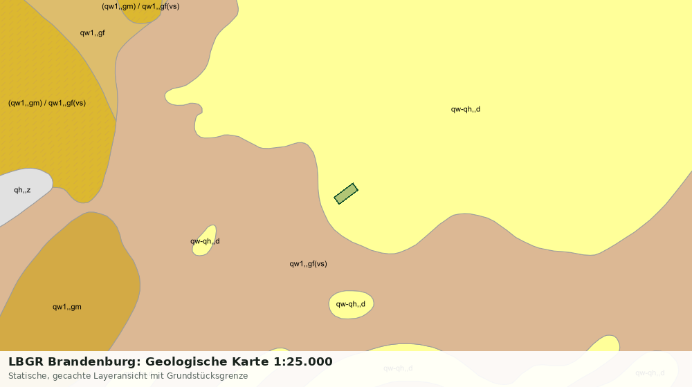 Statische Kartenansicht: LBGR Brandenburg: Geologische Karte 1:25.000