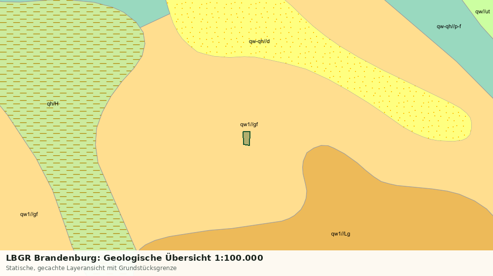 Statische Kartenansicht: LBGR Brandenburg: Geologische Übersicht 1:100.000