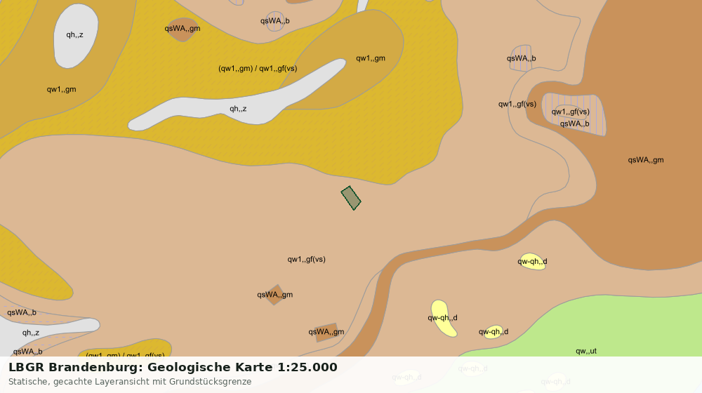 Statische Kartenansicht: LBGR Brandenburg: Geologische Karte 1:25.000