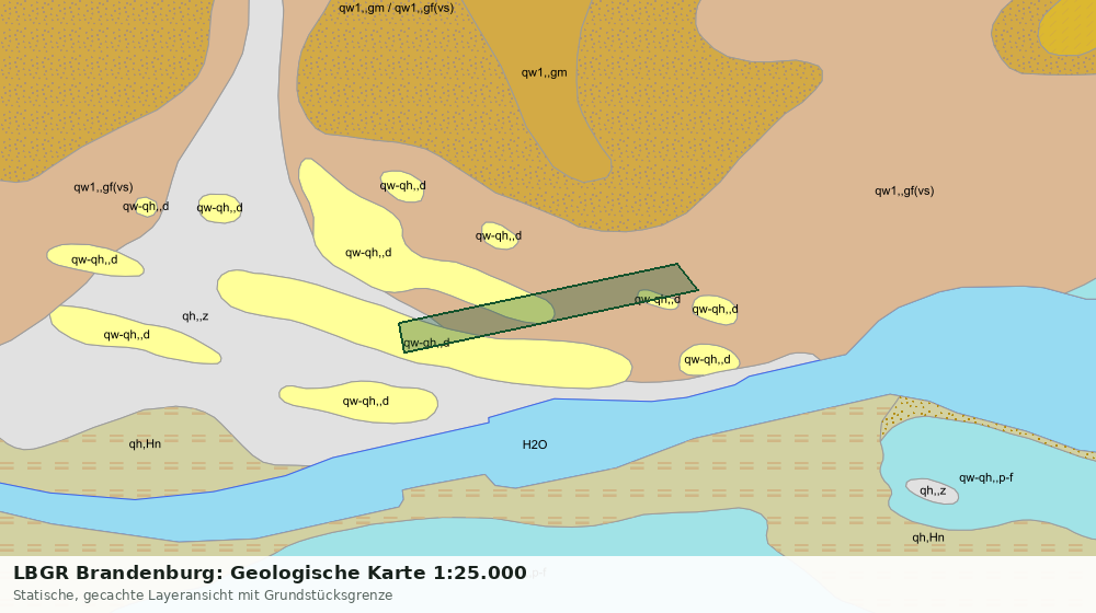 Statische Kartenansicht: LBGR Brandenburg: Geologische Karte 1:25.000