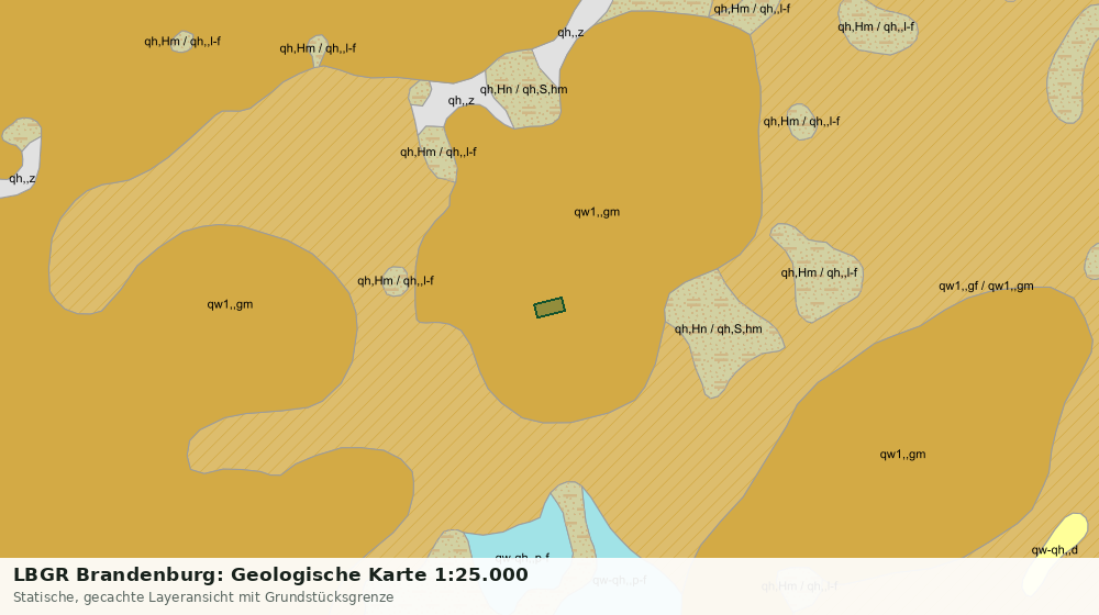 Statische Kartenansicht: LBGR Brandenburg: Geologische Karte 1:25.000