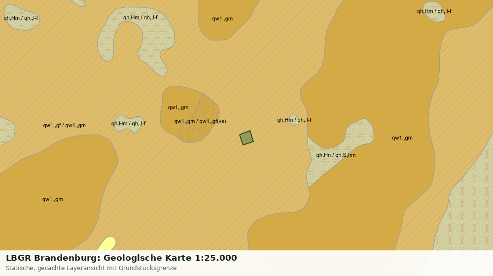 Statische Kartenansicht: LBGR Brandenburg: Geologische Karte 1:25.000