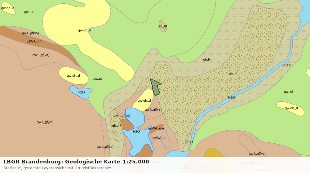 Statische Kartenansicht: LBGR Brandenburg: Geologische Karte 1:25.000